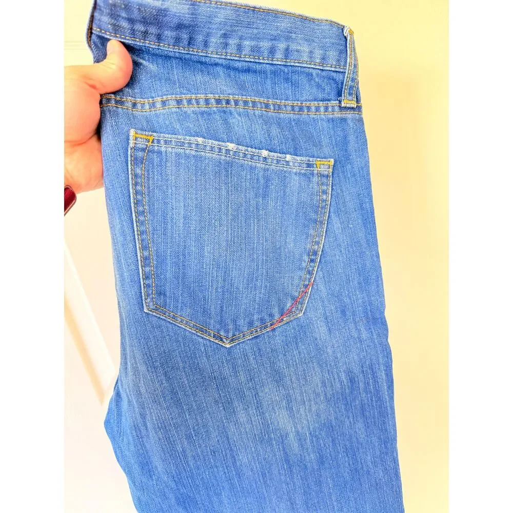 Banana Republic Men’s Relaxed Fit Jeans | 32x32‎ | 100% Cotton | Red Stitch